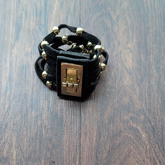 Source Unknown Accessories - Black and Gold Wrap Bracelet